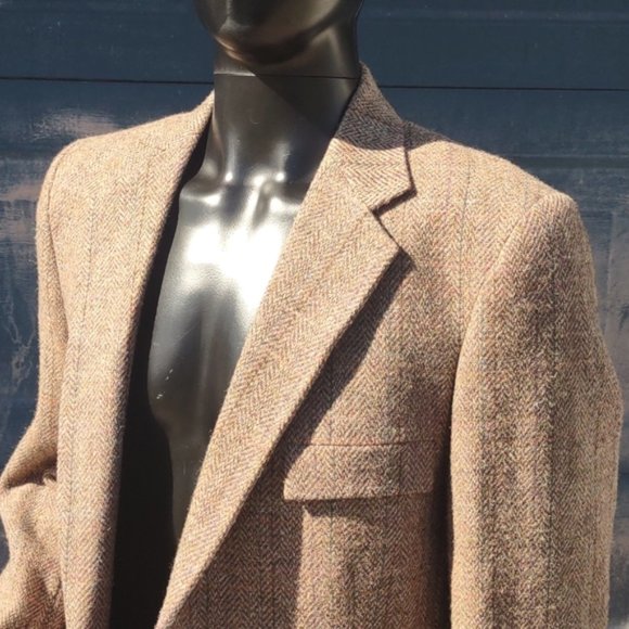 DAVID HUNTER MEN'S PURE WOOL 🦙 LUXURY TWEED BLAZER - Picture 1 of 17